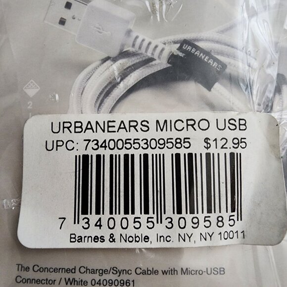 URBANEARS Micro USB Charge Sync Cable for BN NOOK COLOR & Android Devices NEW - Picture 9 of 9
